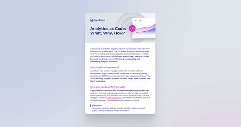 Analytics as Code: What, Why, How?