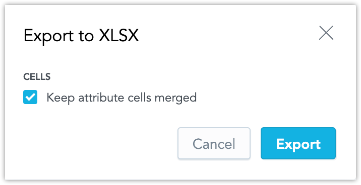 Export merged cells