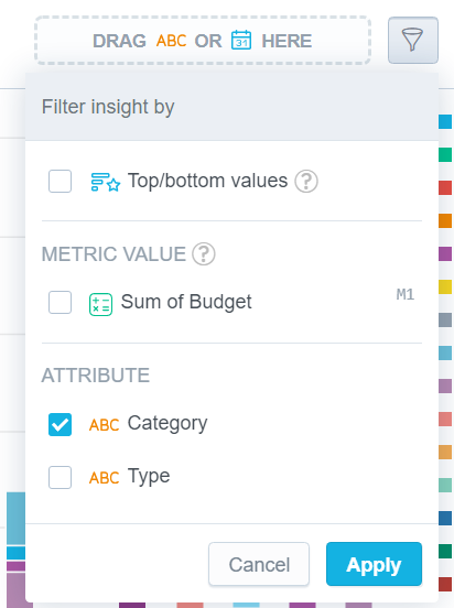 filter values