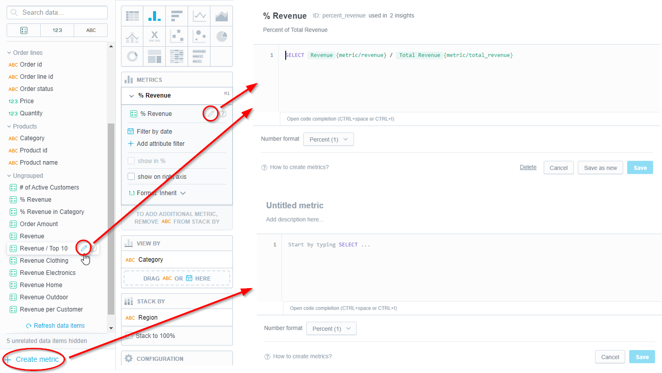 edit metric