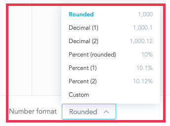 predefined number format