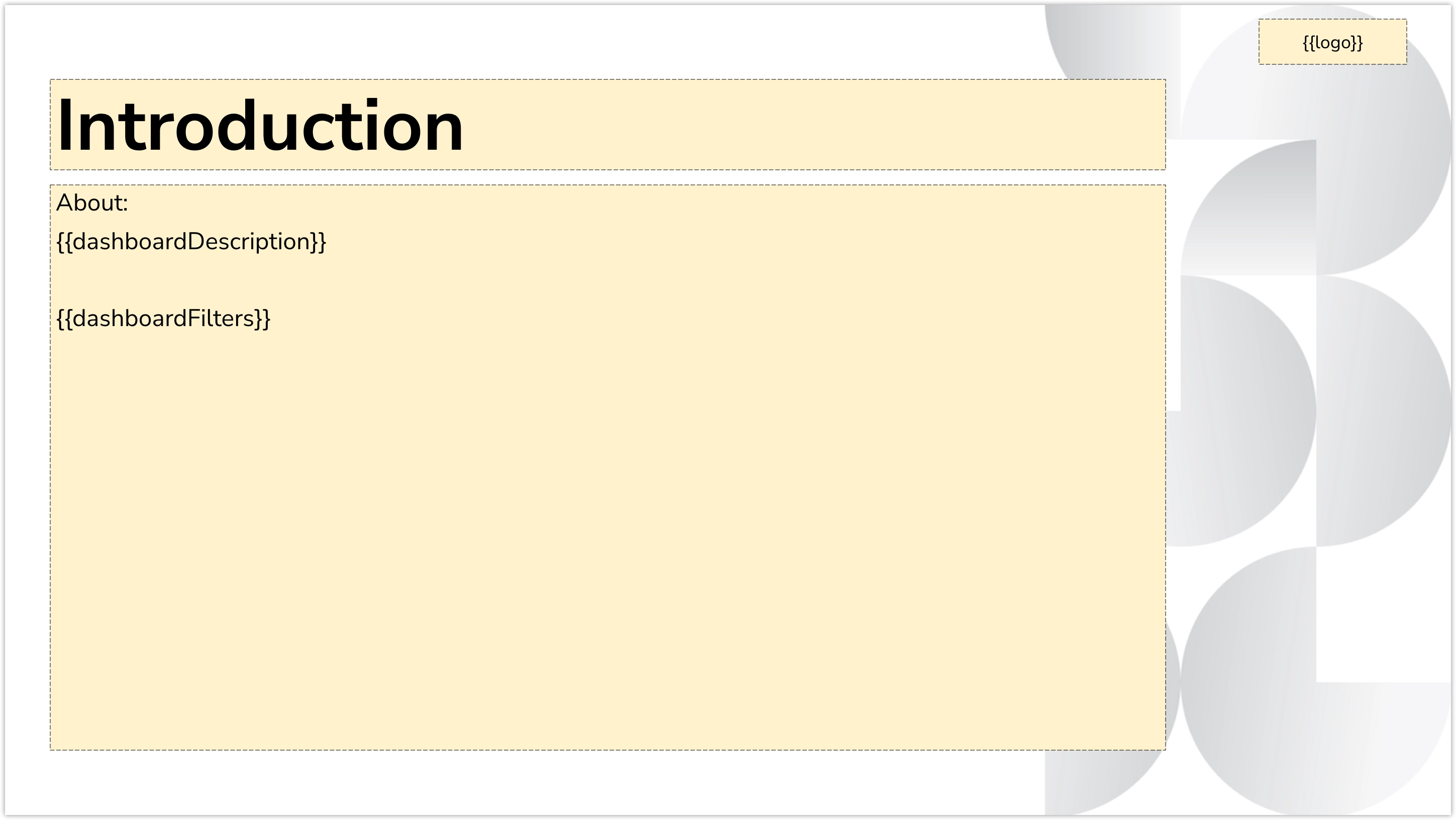 Screenshot of a default intro slide.