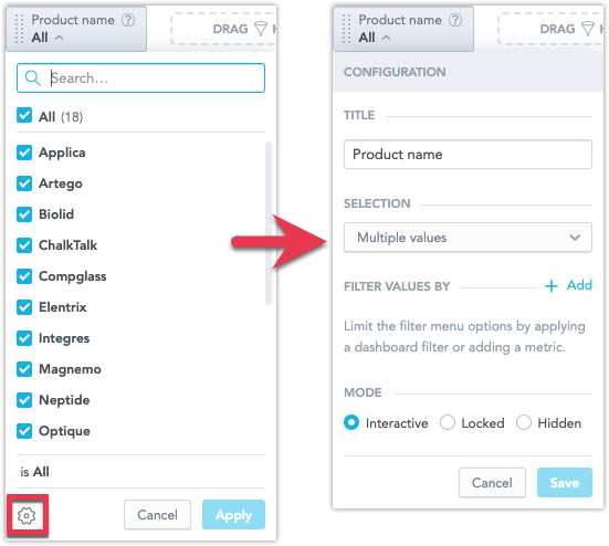 Attribute filter