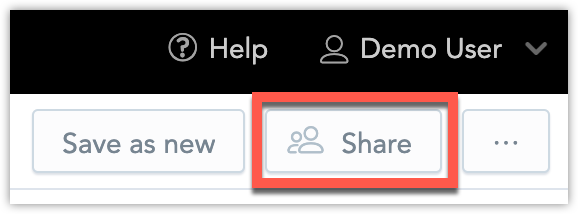 Dashboard Share Button