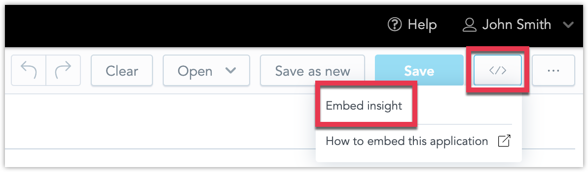 Embedding button