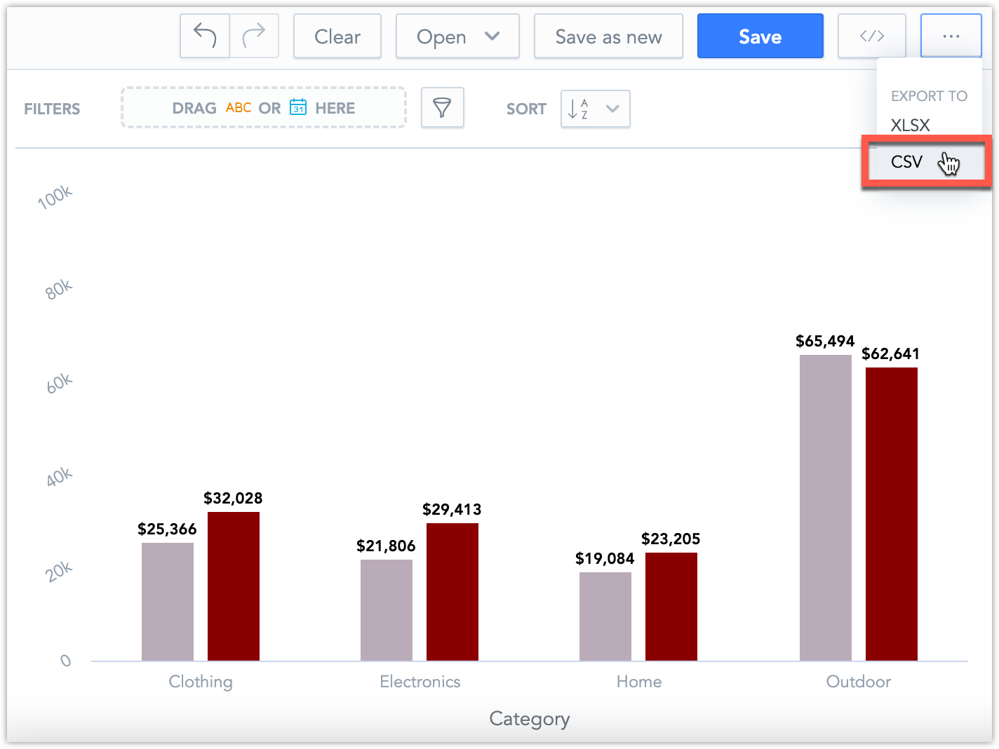 export to csv