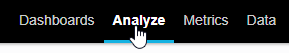 Switch to the Analyze tab