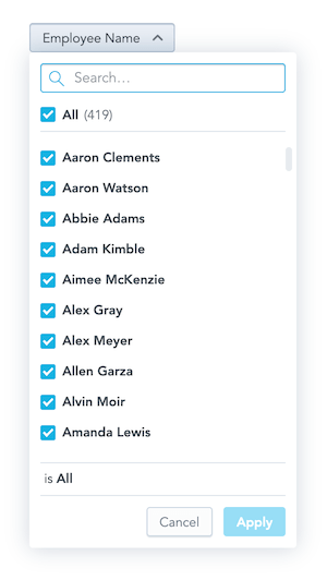 Attribute Filter Component