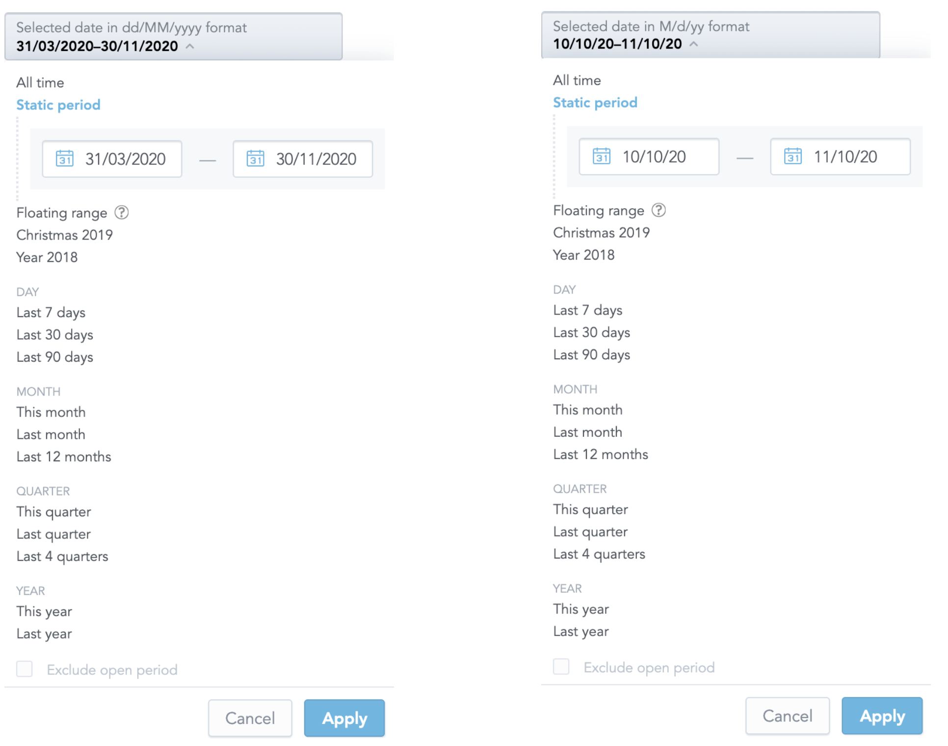 DateFilter Component with International Date Format