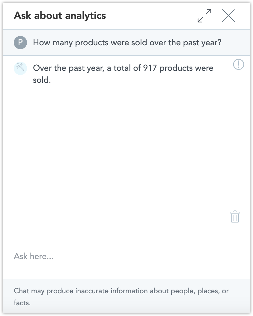How many products were sold over the past year