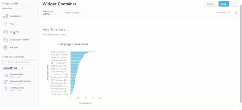 Widget Container - Example of Use