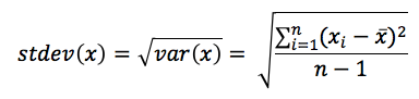 Equation - Standard Deviation