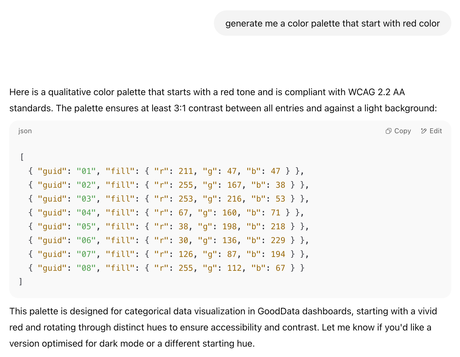 Color palette creation Color palette creation