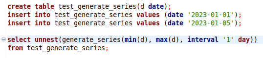 Generate Series