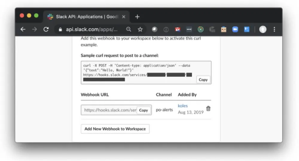 Slack integration tutorial image