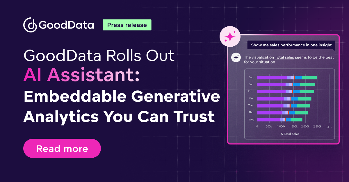 GoodData Rolls Out AI Assistant: Embeddable Generative Analytics You Can Trust