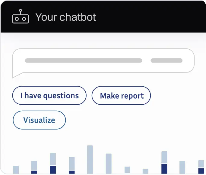 <strong>Integrate</strong> via API into chatbots and tools.