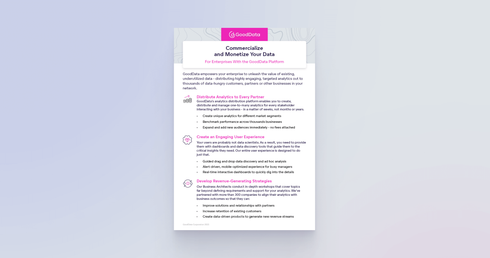 Commercialize and Monetize Your Data