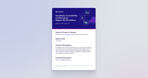 Accessibility Conformance Report: Building Inclusive Analytics Experiences