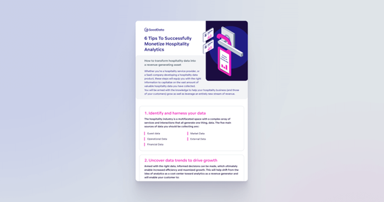 Cover image for 6 Tips To Successfully Monetize Hospitality Analytics