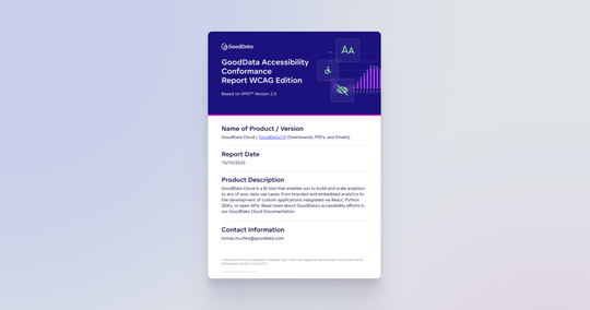 Cover image for Accessibility Conformance Report: Building Inclusive Analytics Experiences