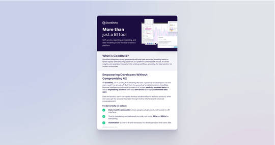 Cover image for GoodData: More than just a BI tool