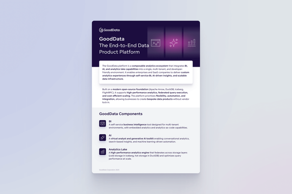 GoodData: The End-to-End Data Product Platform
