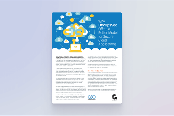 Cover image for CSO - Why DevOpsSec offers a better model for secure cloud applications