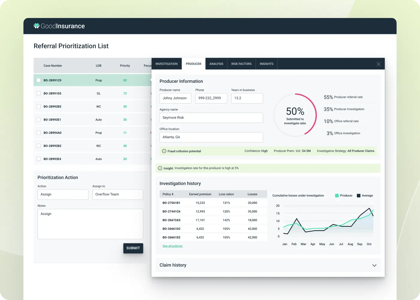 Producer & broker details